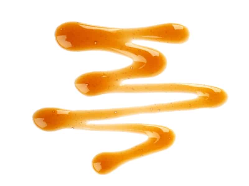 Caramel syrup drizzle